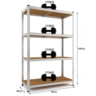 Raft cu capacitate mare HEAVY, max. 700 kg, 160x90x40 cm, argintiu