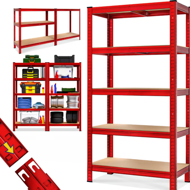 Raft cu capacitate mare HEAVY, max. 875 kg, 90×40×180 cm, roșu