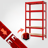 Raft cu capacitate mare HEAVY, max. 875 kg, 90×40×180 cm, roșu