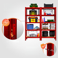 Raft cu capacitate mare HEAVY, max. 875 kg, 90×40×180 cm, roșu