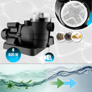 Filtrare cu nisip pentru piscină AQUA cu prefiltru, 13 200 l/h, albastră
