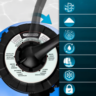 Filtrare cu nisip pentru piscină AQUA cu prefiltru, 13 200 l/h, albastră