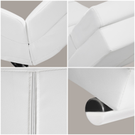 Șezlong LONDON, 186×55×89cm, alb