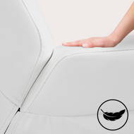 Șezlong LONDON, 186×55×89cm, alb