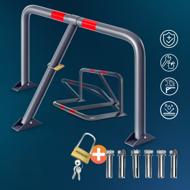 Barieră de parcare ANTONIA, 80x47x44cm, gri