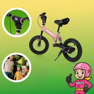 Bicicletă fără pedale pentru copii QUIDO, de la 3 ani, roz