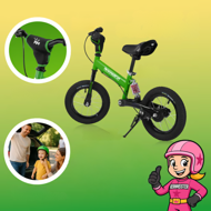 Bicicletă fără pedale pentru copii QUIDO, de la 3 ani, verde