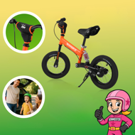 Bicicletă fără pedale pentru copii QUIDO, de la 3 ani, portocaliu