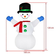 Om de zăpadă umflat iluminat 120 cm