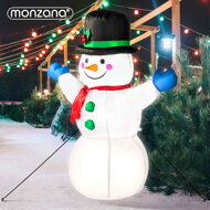 Om de zăpadă umflat iluminat 120 cm