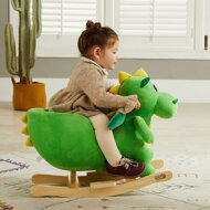 Balansoar DINO cu centură de siguranță, verde