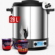 Încălzitor pentru ceai/vin/punch DION, 28L, argintiu