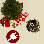 Brad artificial de Crăciun RUDOLPH cu luminițe, 150 cm, verde