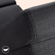 Șezlong LONDON cu funcție de masaj și încălzire, 186x55x89 cm, antracit