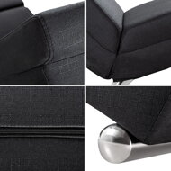 Șezlong LONDON, 186×55×89cm, antracit