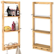 Raft suspendat pentru baie BAMBOO, 28,5x10x70cm, 3 rafturi, maro  