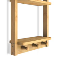 Raft suspendat pentru baie BAMBOO, 28,5x10x70cm, 3 rafturi, maro  