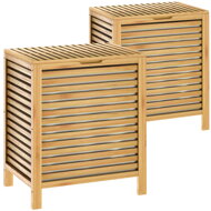 Coș de rufe de bambus ISLA, 62L, maro natural  