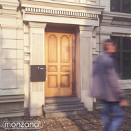 Cutie poștală cu tub pentru ziare POST, 30,5x10x33,5cm, antracit