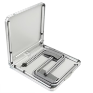 Set de camping RORY, 5 piese, pliabil, gri