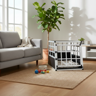 Cușcă de transport pentru câini BRUNO, 70x54x51cm, argintiu/negru