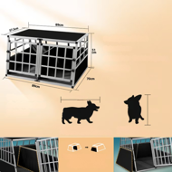 Cușcă de transport pentru câini BRUNO, 89x70x51cm, argintiu/negru