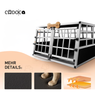 Cușcă de transport pentru câini BRUNO, 89x70x51cm, argintiu/negru