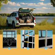 Cușcă de transport pentru câini BRUNO, 89x70x51cm, argintiu/negru