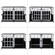 Cușcă de transport pentru câini BRUNO, 89x70x51cm, argintiu/negru