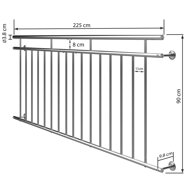 Balustradă din oțel inoxidabil pentru ferestre franceze, balcoane 90x225cm