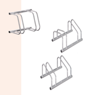 Suport pentru 2 biciclete BIKE, 50x32x27cm, argintiu