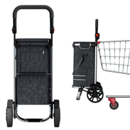 Geantă de cumpărături pe roți EASY, 50L, negru