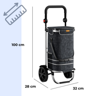 Geantă de cumpărături pe roți EASY, 50L, negru