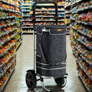 Geantă de cumpărături pe roți EASY, 50L, negru