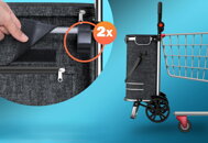 Geantă de cumpărături pe roți EASY, 50L, negru