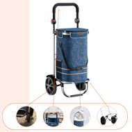 Geantă de cumpărături pe roți EASY, 50L, albastru