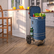 Geantă de cumpărături pe roți EASY, 50L, albastru