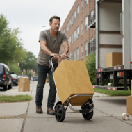 Geantă de cumpărături pe roți EASY, 50L, albastru