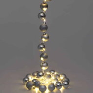 Șir luminos de Crăciun BELLS, 2m, alb cald/argintiu  