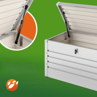 Cutie metalică de depozitare METALBOX, 385 l, 120×62×63cm, gri