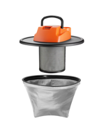 Aspirator de cenușă BENEDIKT, negru/portocaliu