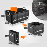 Organizator pentru portbagajul auto LEROY, 63L, 60x35x30cm, negru
