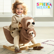 Balansoar leneș cu centură de siguranță, maro