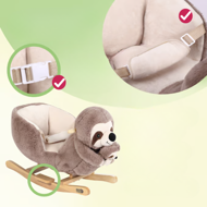 Balansoar leneș cu centură de siguranță, maro