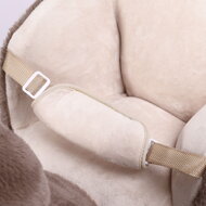 Balansoar leneș cu centură de siguranță, maro