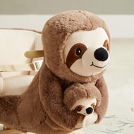 Balansoar leneș cu centură de siguranță, maro