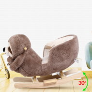 Balansoar leneș cu centură de siguranță, maro