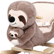 Balansoar leneș cu centură de siguranță, maro