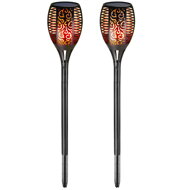 Lumină solară de grădină FIORE, 2 buc., 9,5x76,5cm, negru