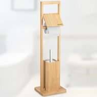 Suport pentru toaletă din bambus, cu dimensiunile 83x24,5x20 cm